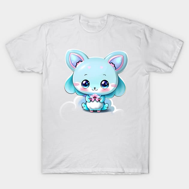 Breezy Bluebelle - The Adorable Air Sprite T-Shirt by KawaiiNimbus